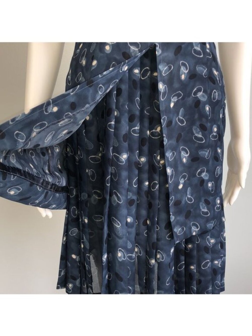 Vintage Rene Rowan for Saville 90's Pleated Dress - S - Picture 5 of 7